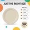 50 Count Ivory Paper Plates Elegant Disposable Party Celebrations for Events 7"